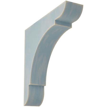 EKENA MILLWORK 1 3/4"W x 8"D x 8"H Medium Olympic Wood Vintage Decor Bracket, Driftwood Blue BKTWD01X08X08OLBU